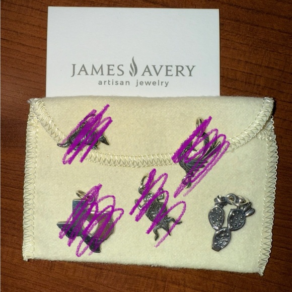 James Avery Silver Prickly Pear Cactus Charm - Picture 2 of 2